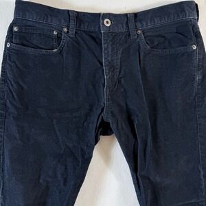 J Crew 484 Corduroy Pants Men's 32x32 Navy Blue Straight Leg Casual Stretch